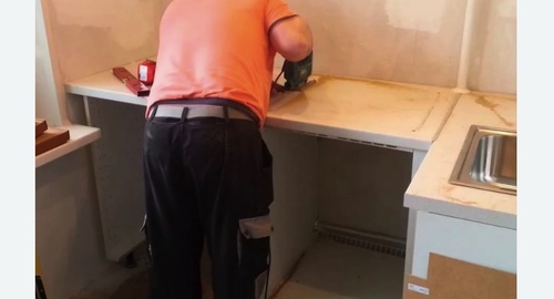 Сборка кухонного гарнитура. Зеленогорск
